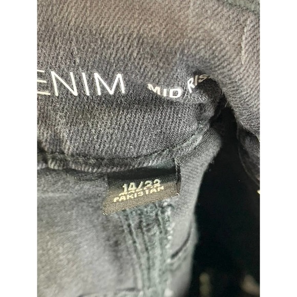 INC International Concepts Women's Washed Black Mid-Rise Boyfriend Jeans SZ14/32 - Picture 7 of 11